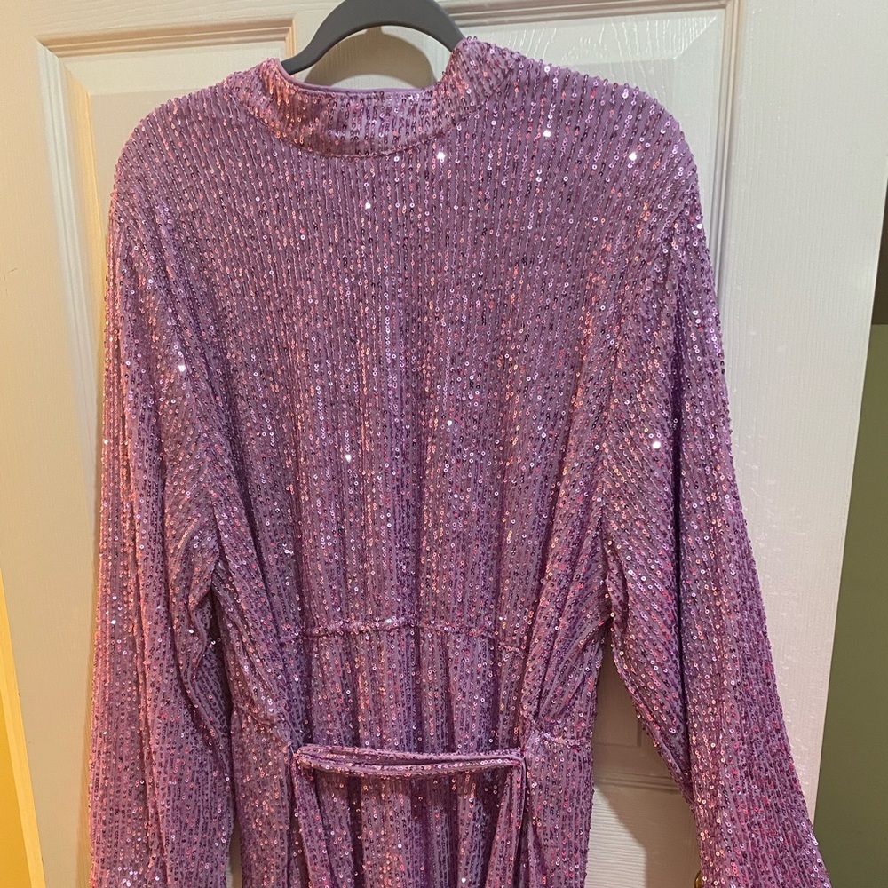 Purple sequin dress